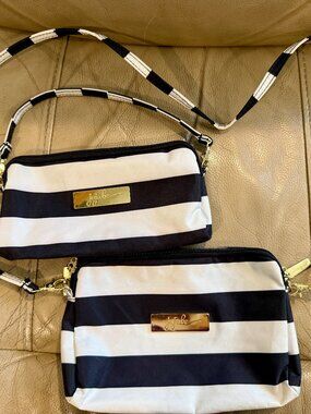 JuJuBe Be Set Pouches The First Mate Black White Stripe 2pc